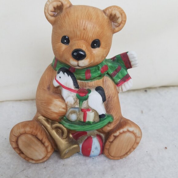 Teddy Bear Christmas Figures Taiwan‎ #5251 1980s HOMCO porcelain pair - Picture 2 of 13